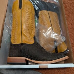 NWB Anderson Bean Genuine Hippo Boots 10.5D Square Toe. Made In The USA $520